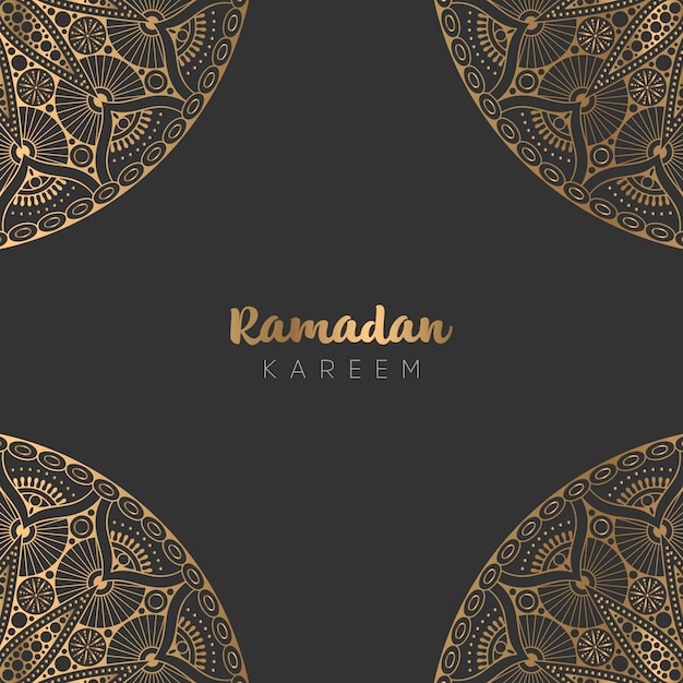 Beautiful ramadan kareem greeting card design