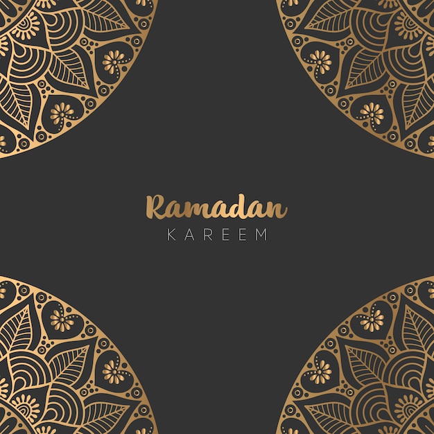 Beautiful ramadan kareem greeting card design