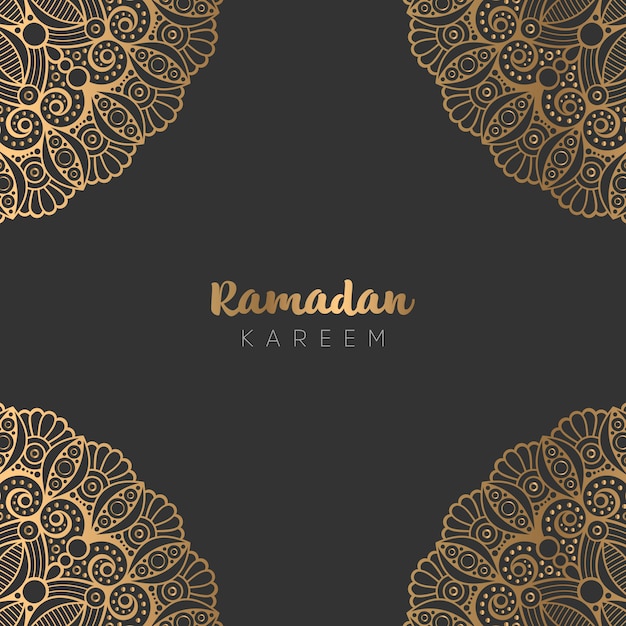 Beautiful ramadan kareem greeting card design