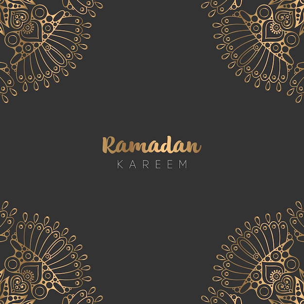 Beautiful ramadan kareem greeting card design