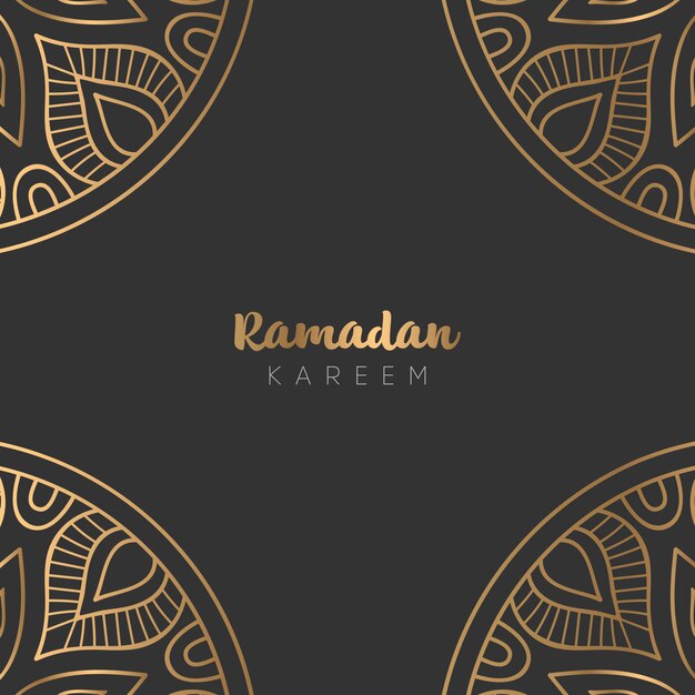 Beautiful ramadan kareem greeting card design