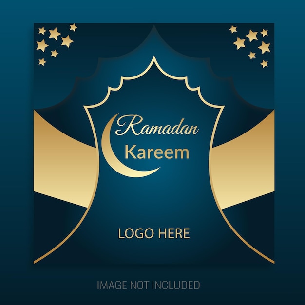 Vettore bellissimo post sui social media di ramadan kareem