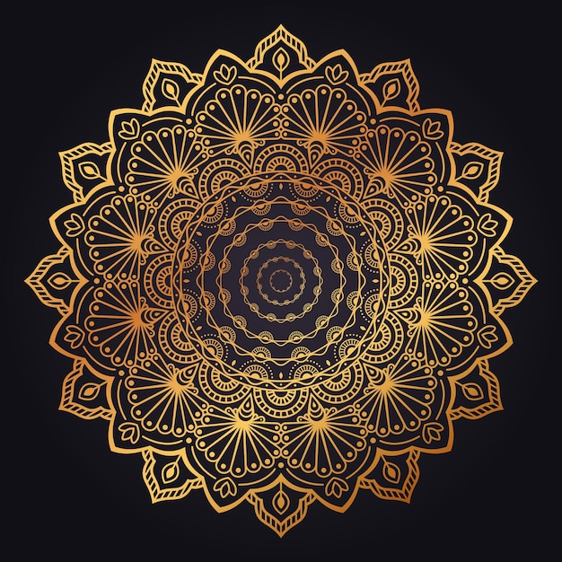 Beautiful Realistic Luxury mandala ornament design with geometric circle element made in vector