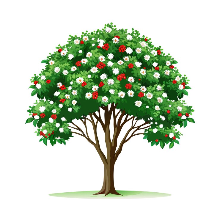 Vector beautiful realistic tree icon vector illustration isolated on a white background