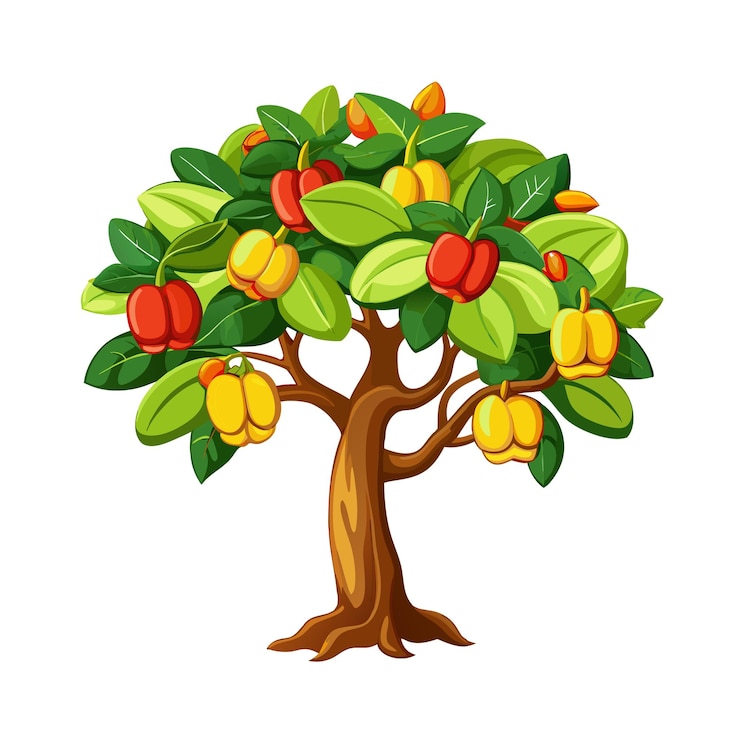 Vector beautiful realistic tree icon vector illustration isolated on a white background