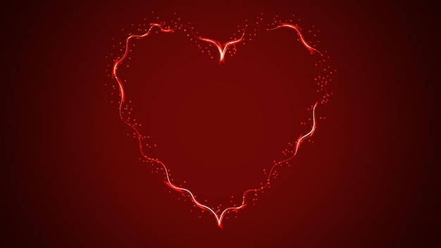 beautiful red abstract magical energy electric fiery brilliant luminous festive heart heart