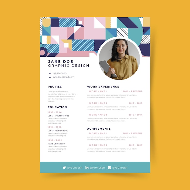 Vector beautiful resume design template