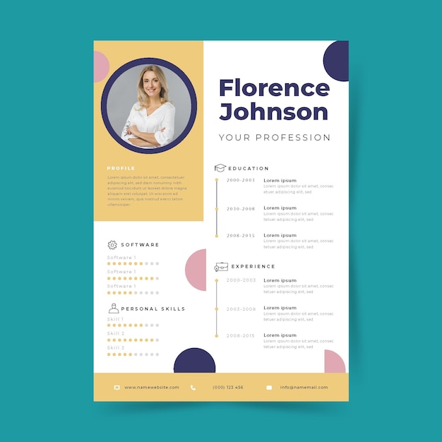 Vector beautiful resume design template