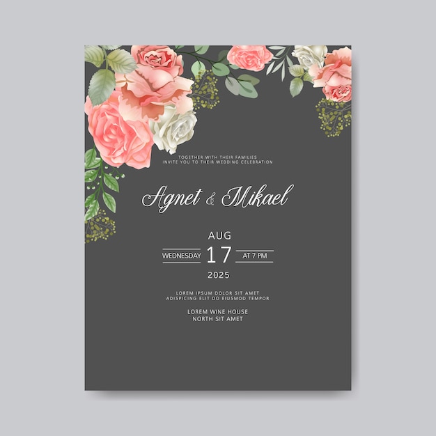 beautiful and romantic wedding invitation