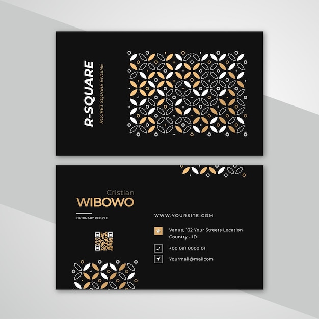 Beautiful rose gold business card template