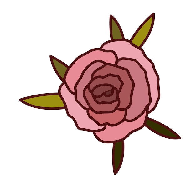 Beautiful rose isolated icon design