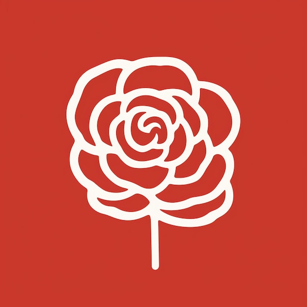 Un bellissimo logo con una rosa