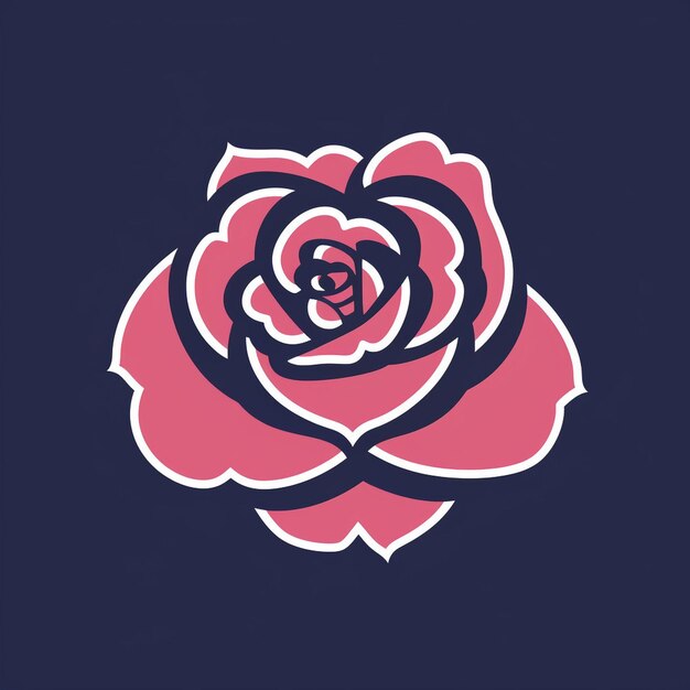 Vector a beautiful rose logo