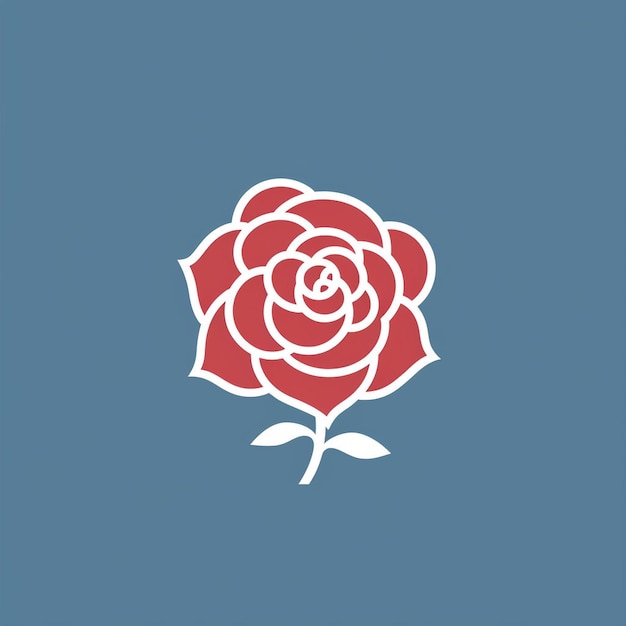 Vettore un bellissimo logo con una rosa