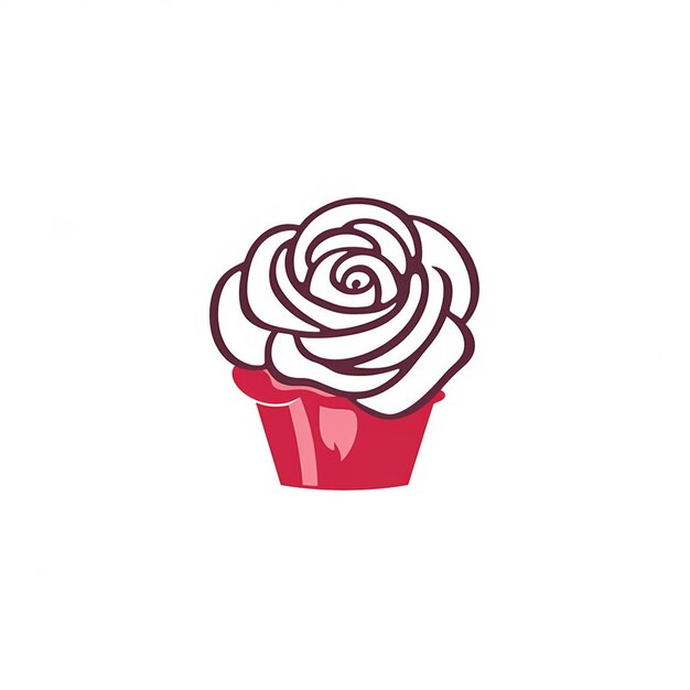 Vettore un bellissimo logo con una rosa