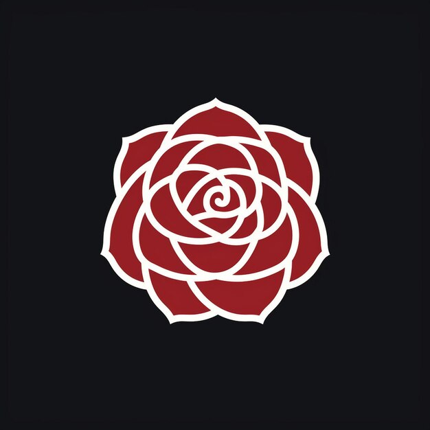 Vettore un bellissimo logo con una rosa