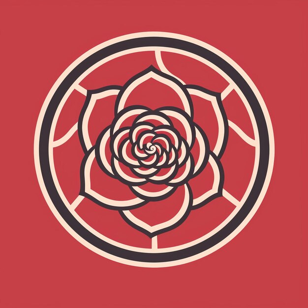 Vettore un bellissimo logo con una rosa
