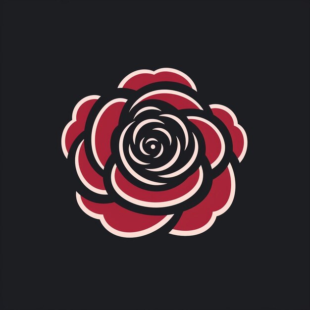 Vettore un bellissimo logo con una rosa