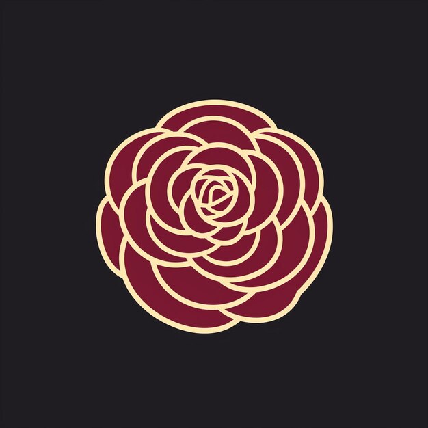 Vettore un bellissimo logo con una rosa