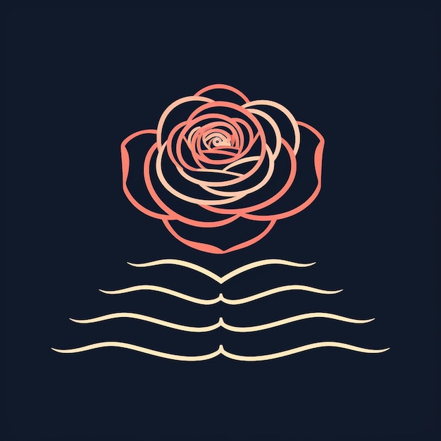 A beautiful rose logo