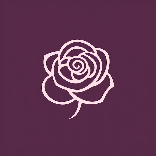 Vettore un bellissimo logo con una rosa