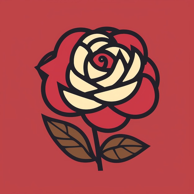 A beautiful rose logo