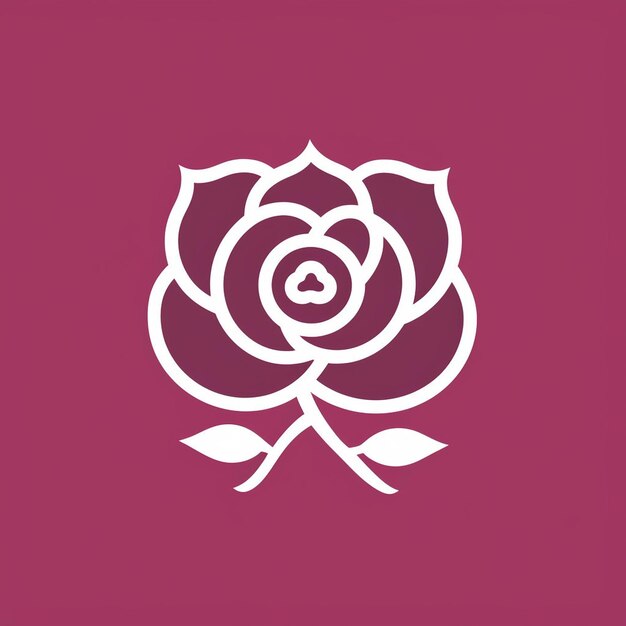 Vettore un bellissimo logo con una rosa