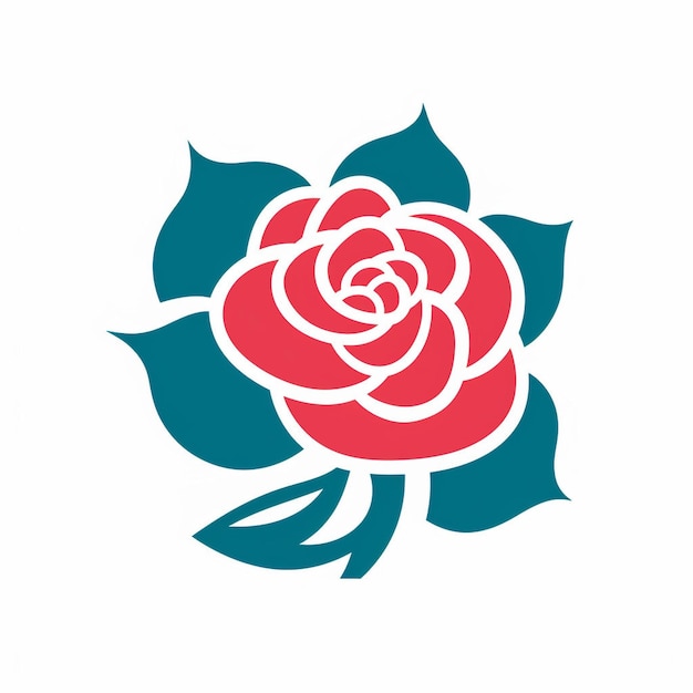 Un bellissimo logo con una rosa