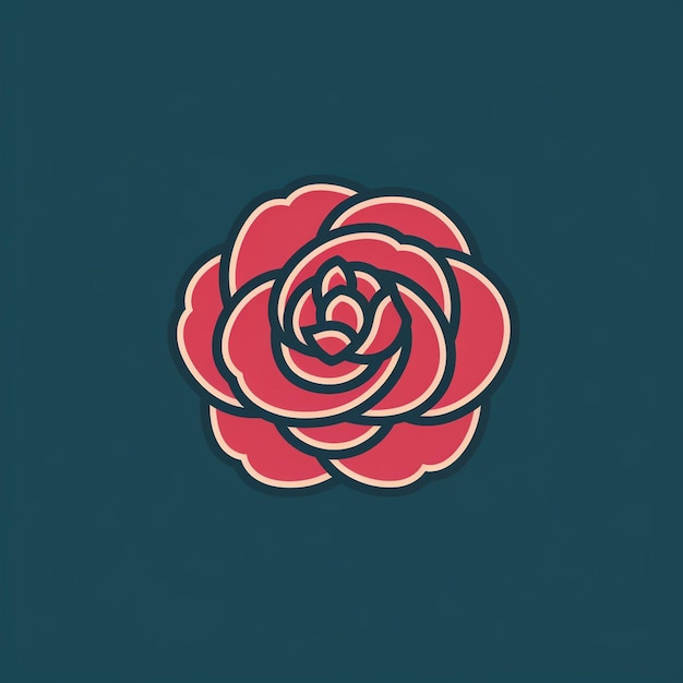 Vector a beautiful rose logo