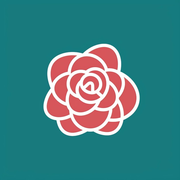 Vettore un bellissimo logo con una rosa