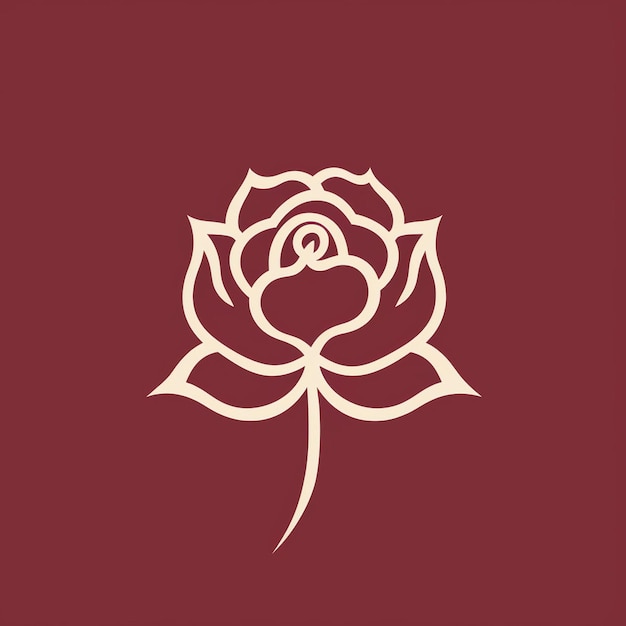 Vettore un bellissimo logo con una rosa