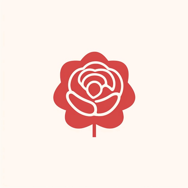 Vettore un bellissimo logo con una rosa