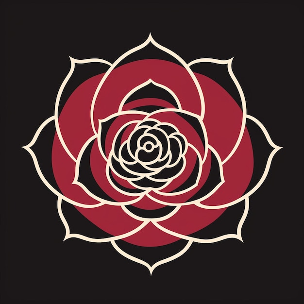 A beautiful rose logo