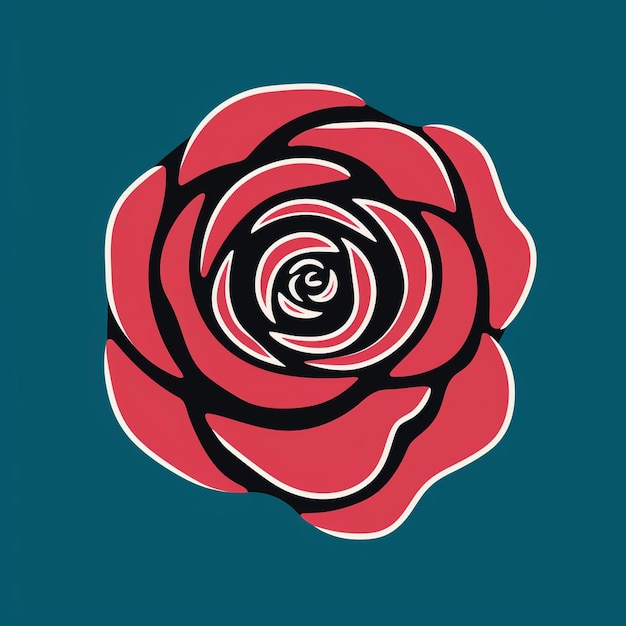 Vector a beautiful rose logo