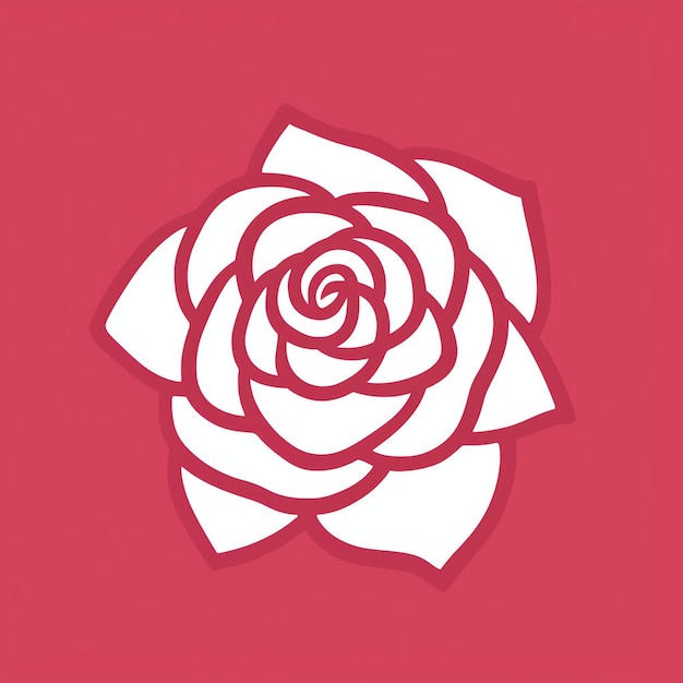 Vettore un bellissimo logo con una rosa