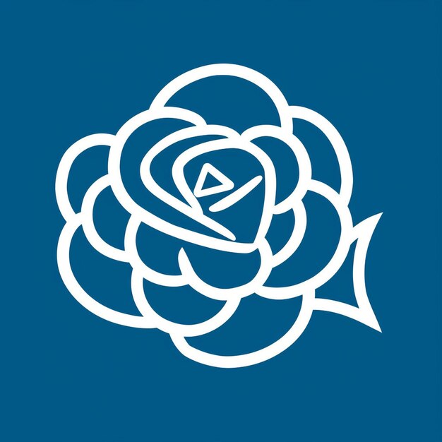 Vettore un bellissimo logo con una rosa