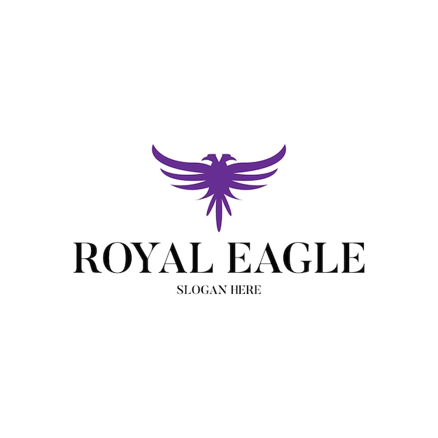 Красивый логотип королевской элегантности с двуглавым орлом