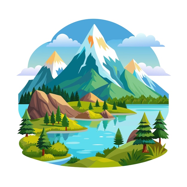 beautiful scenery vector illustration concepts inspired from popular places on earth