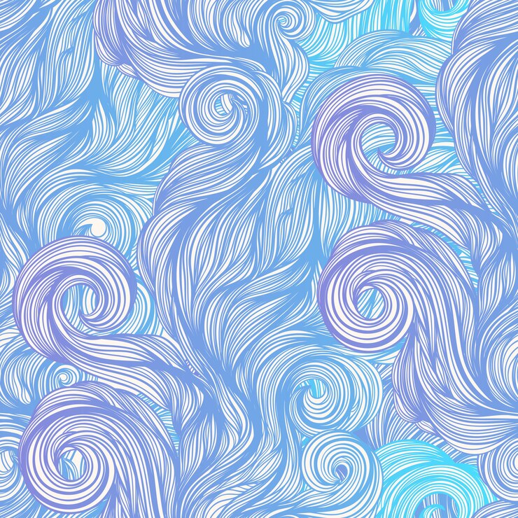 Vector beautiful seamless abstract blue and purple pattern on a white background