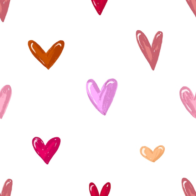 Beautiful seamless background with pink hearts valentine's day