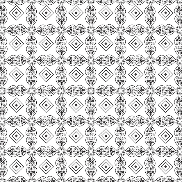 Beautiful Seamless geometric with black pattern Vector illustration abstract background