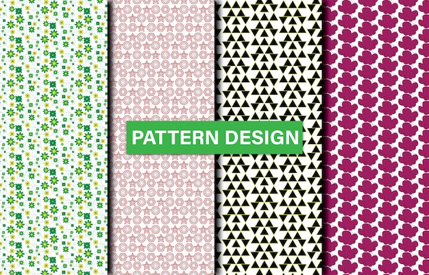 Beautiful seamless pattern collection with abstract style