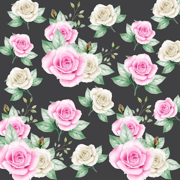 beautiful seamless pattern with floral watercolor