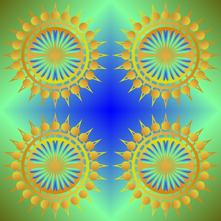 वेक्टर beautiful seamless textured abstract background in green blue and yellow lines