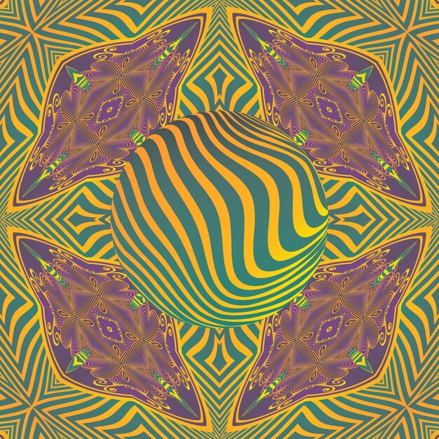Beautiful seamless textured abstract background in green red yellow colors
