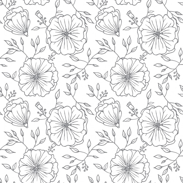 Beautiful seamless vector floral pattern