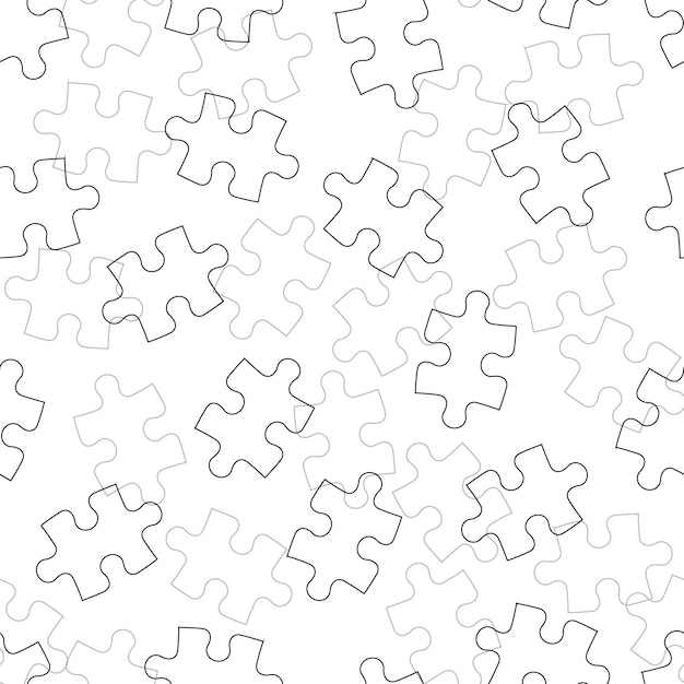 Vector beautiful seamless wallpaper with jigsaw puzzle