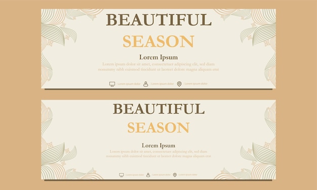 beautiful season horizontal banner template suitable for web banner banner and internet ads