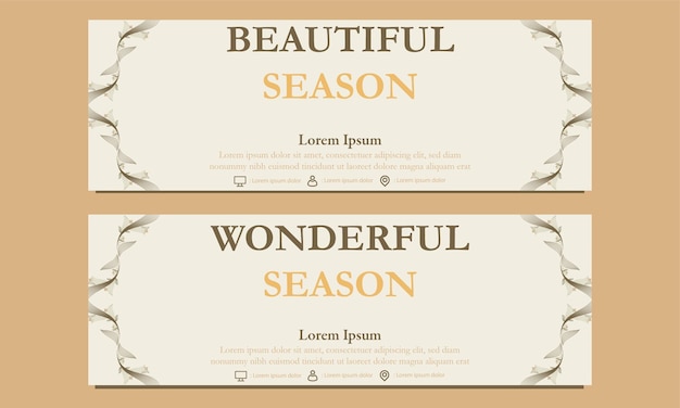 beautiful season horizontal banner template Suitable for web banner banner and internet ads