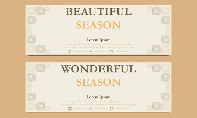 Vector beautiful season horizontal banner template suitable for web banner banner and internet ads
